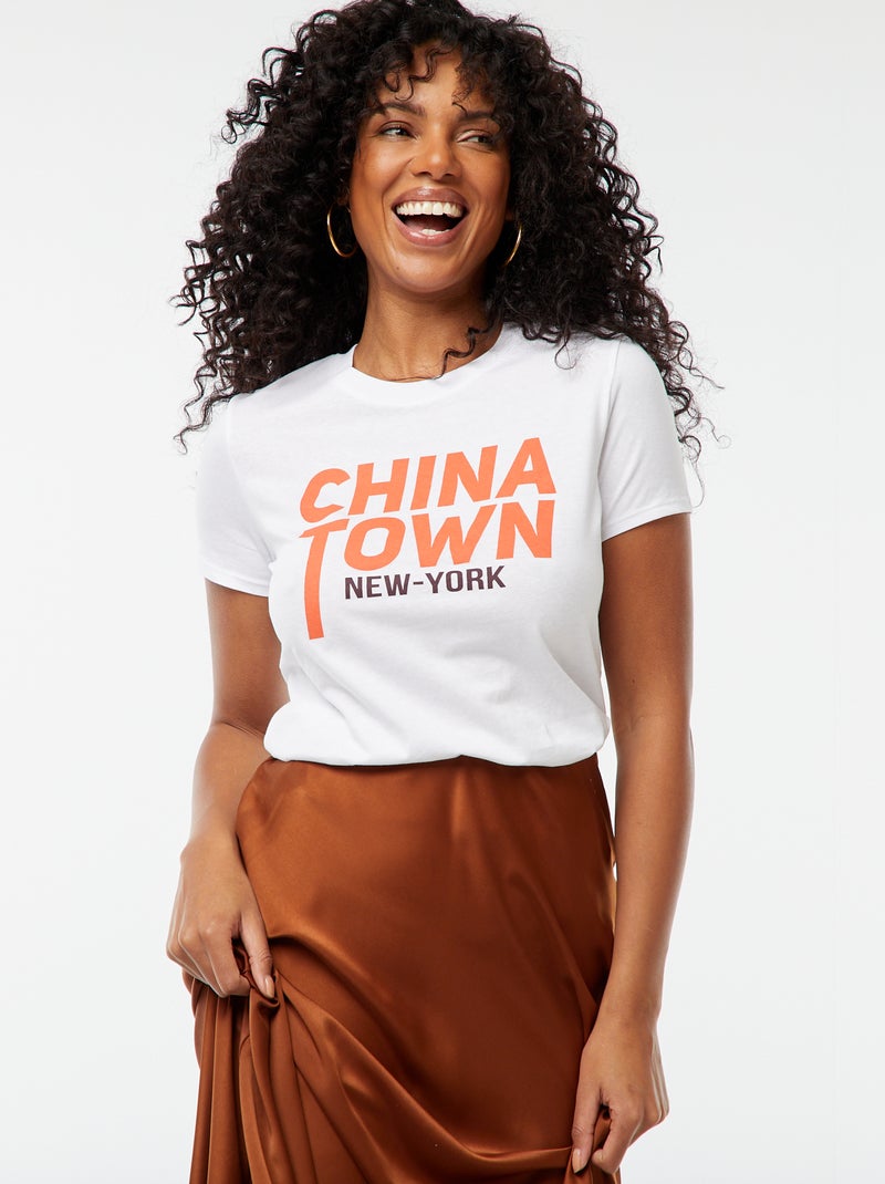 T-shirt estampada Branco - Kiabi