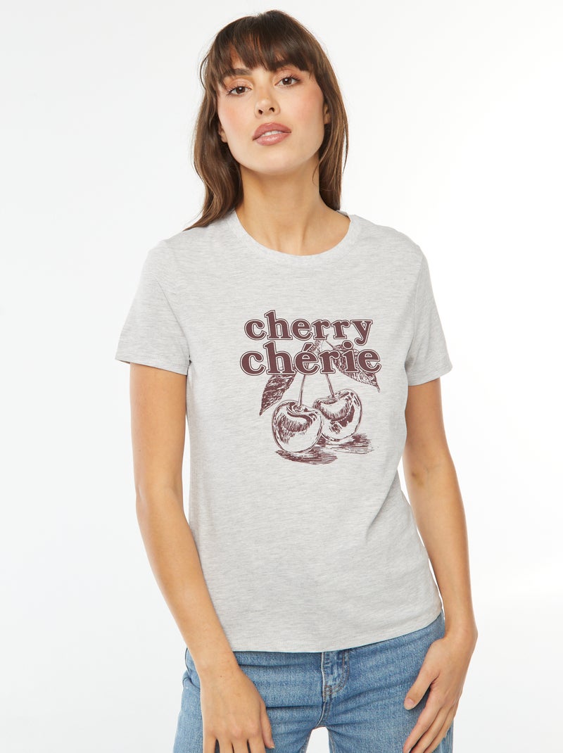 T-shirt estampada Branco - Kiabi