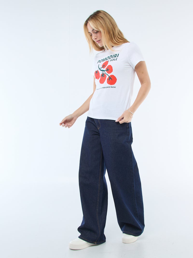 T-shirt estampada Branco - Kiabi