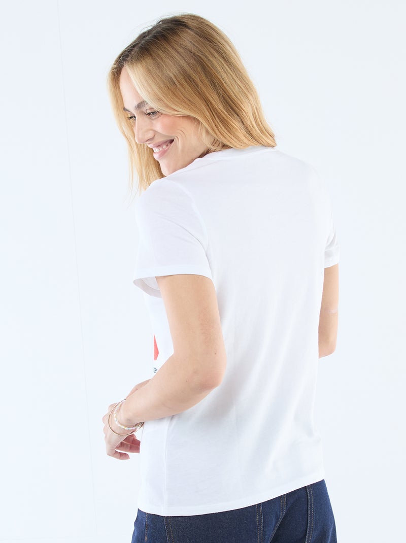 T-shirt estampada Branco - Kiabi