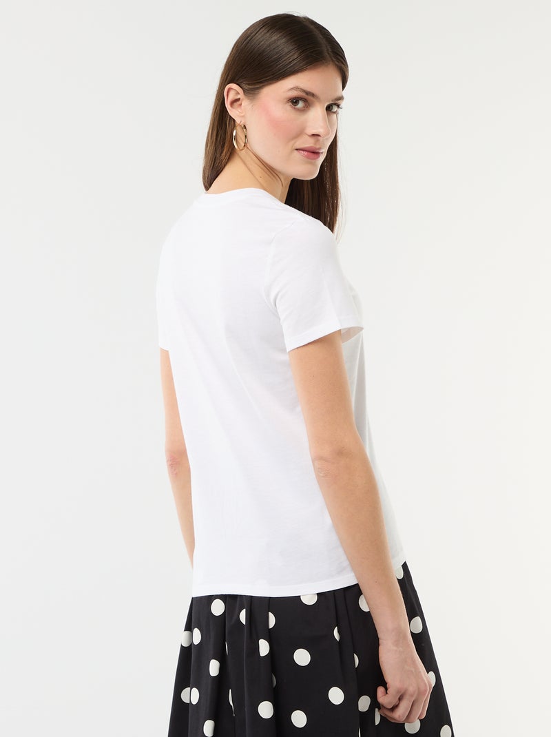 T-shirt estampada Branco - Kiabi