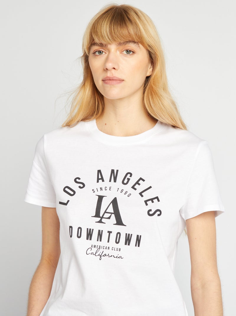 T-shirt estampada BRANCO - Kiabi