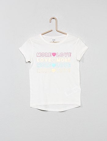 Menina 3-12 anos - T-shirt estampada - Kiabi
