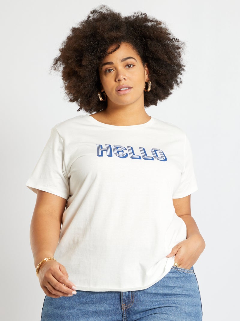 T-shirt estampada BRANCO - Kiabi