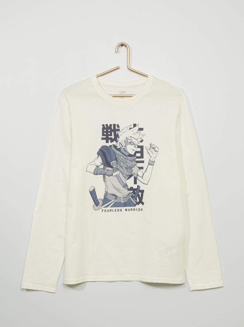 T-shirt estampada BRANCO - Kiabi