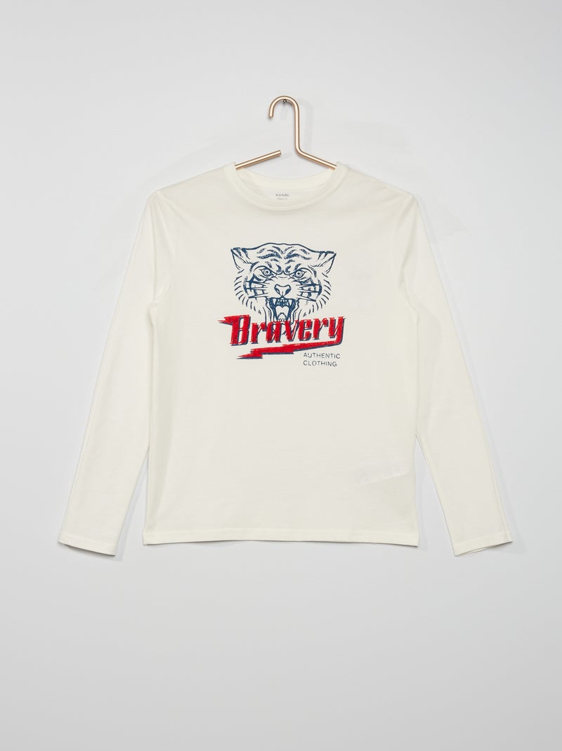 T-shirt estampada BRANCO - Kiabi