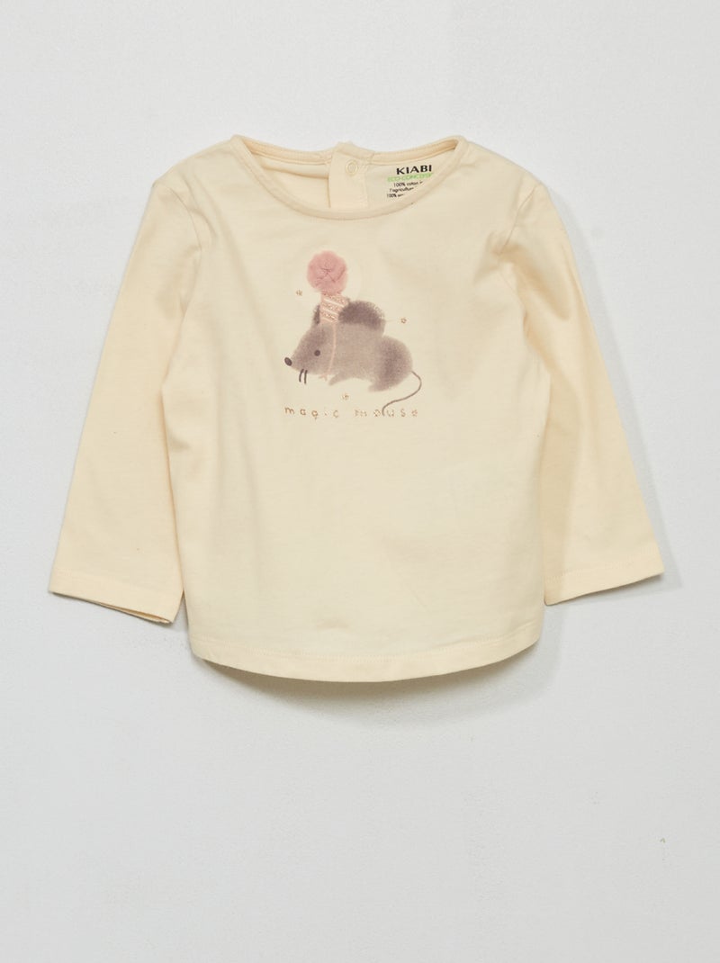 T-shirt estampada BRANCO - Kiabi