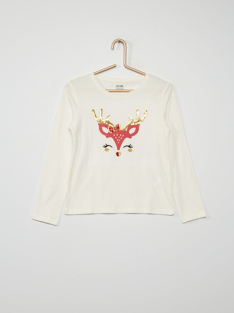 T-shirt estampada BRANCO - Kiabi