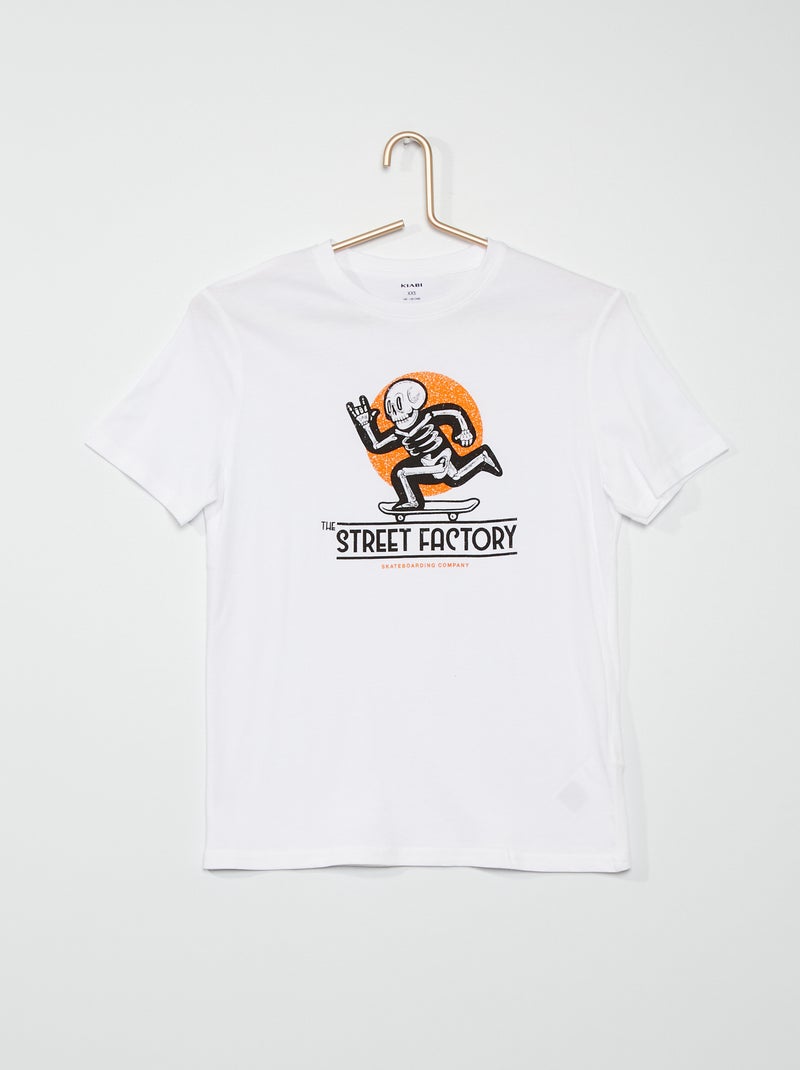 T-shirt estampada BRANCO - Kiabi