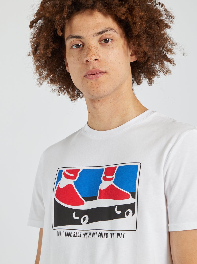 T-shirt estampada BRANCO - Kiabi
