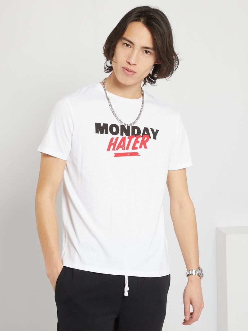 T-shirt estampada BRANCO - Kiabi