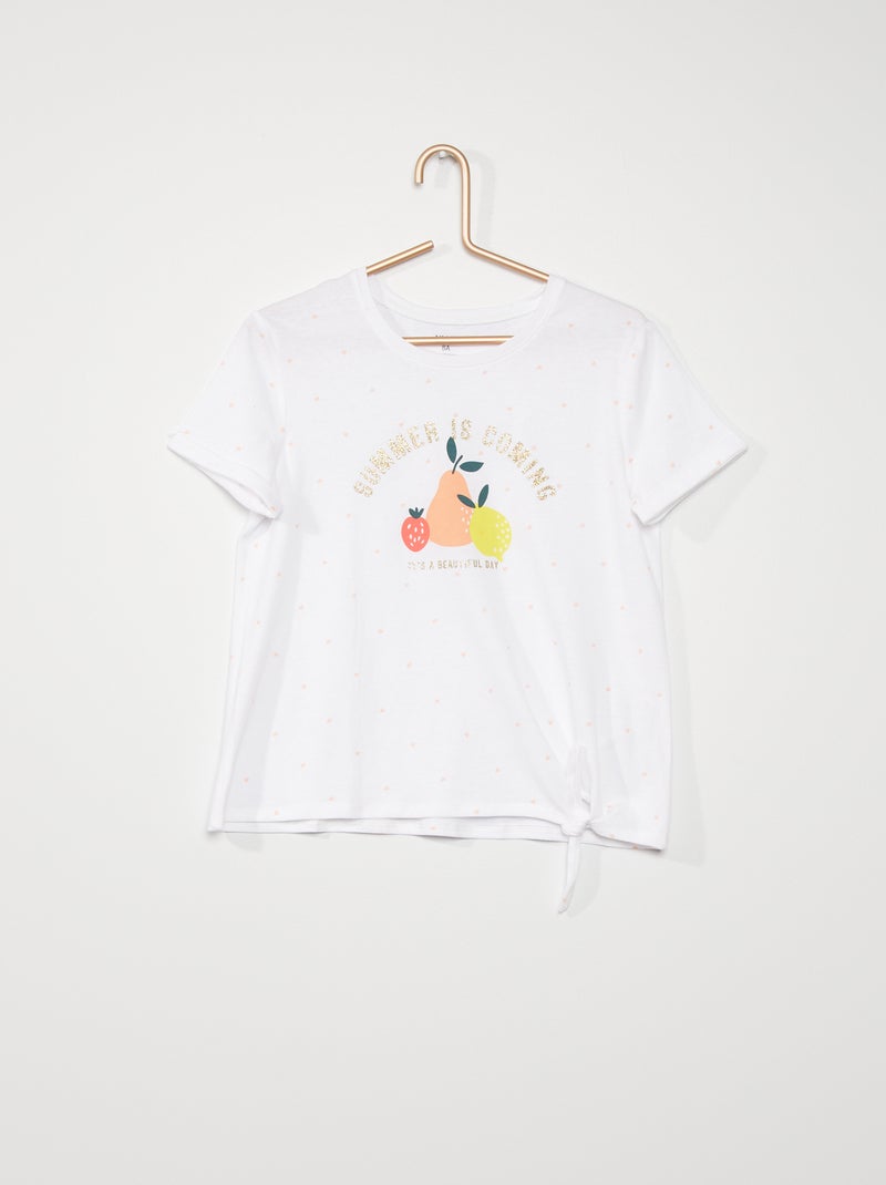 T-shirt estampada BRANCO - Kiabi