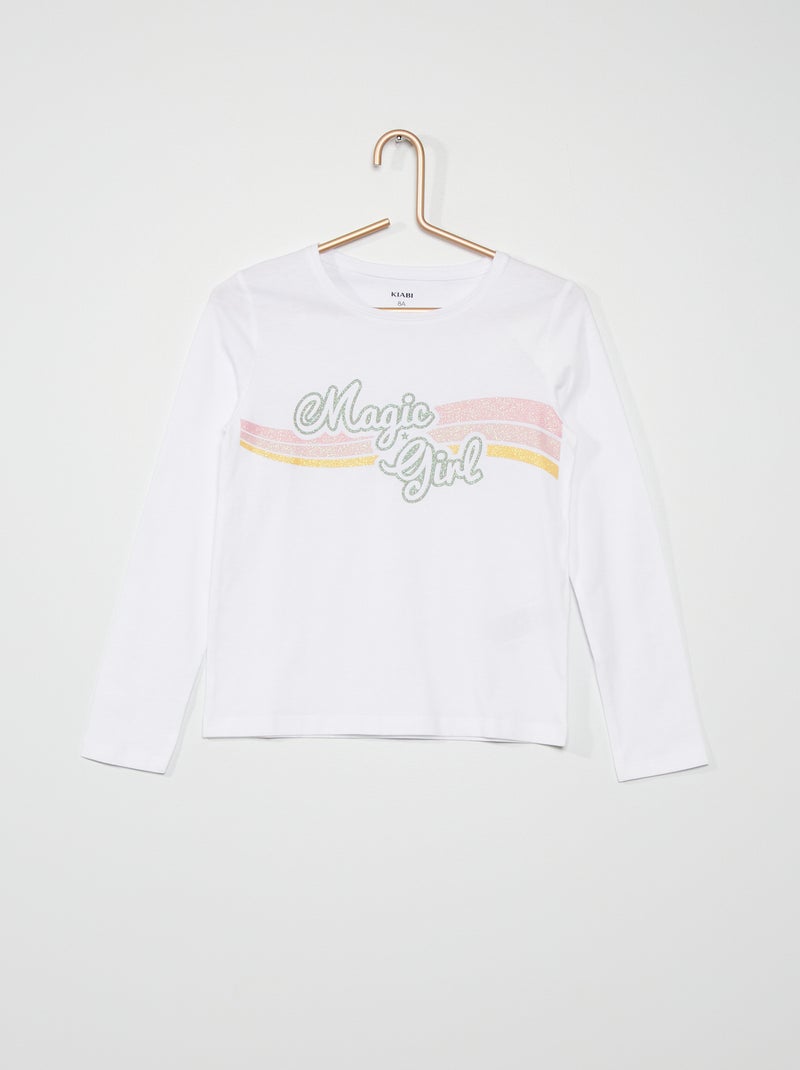 T-shirt estampada BRANCO - Kiabi