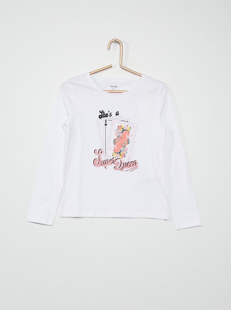 T-shirt estampada BRANCO - Kiabi