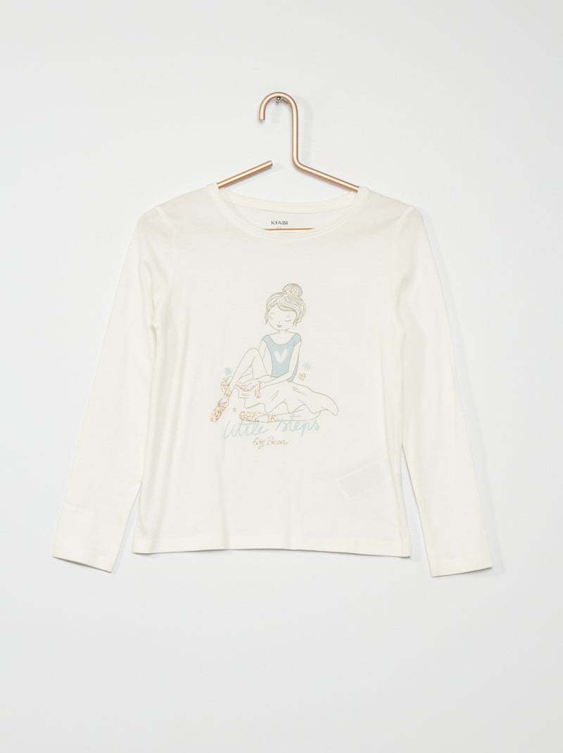 T-shirt estampada BRANCO - Kiabi