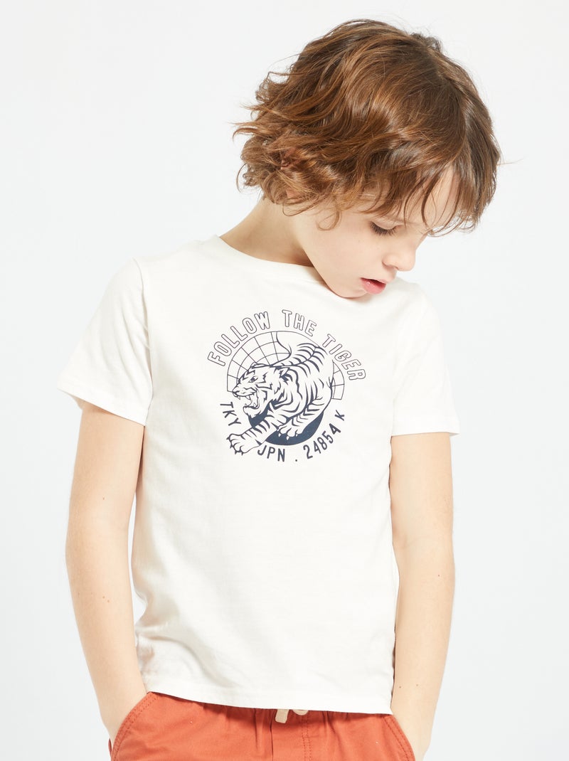 T-shirt estampada BRANCO - Kiabi