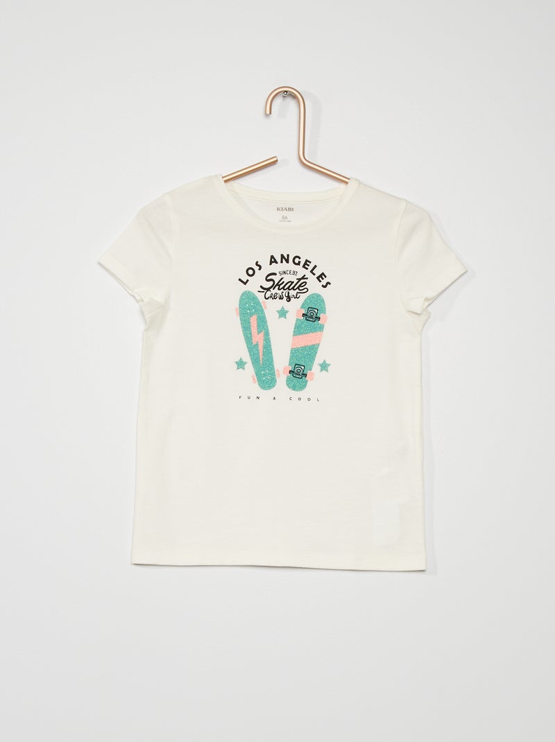 T-shirt estampada BRANCO - Kiabi