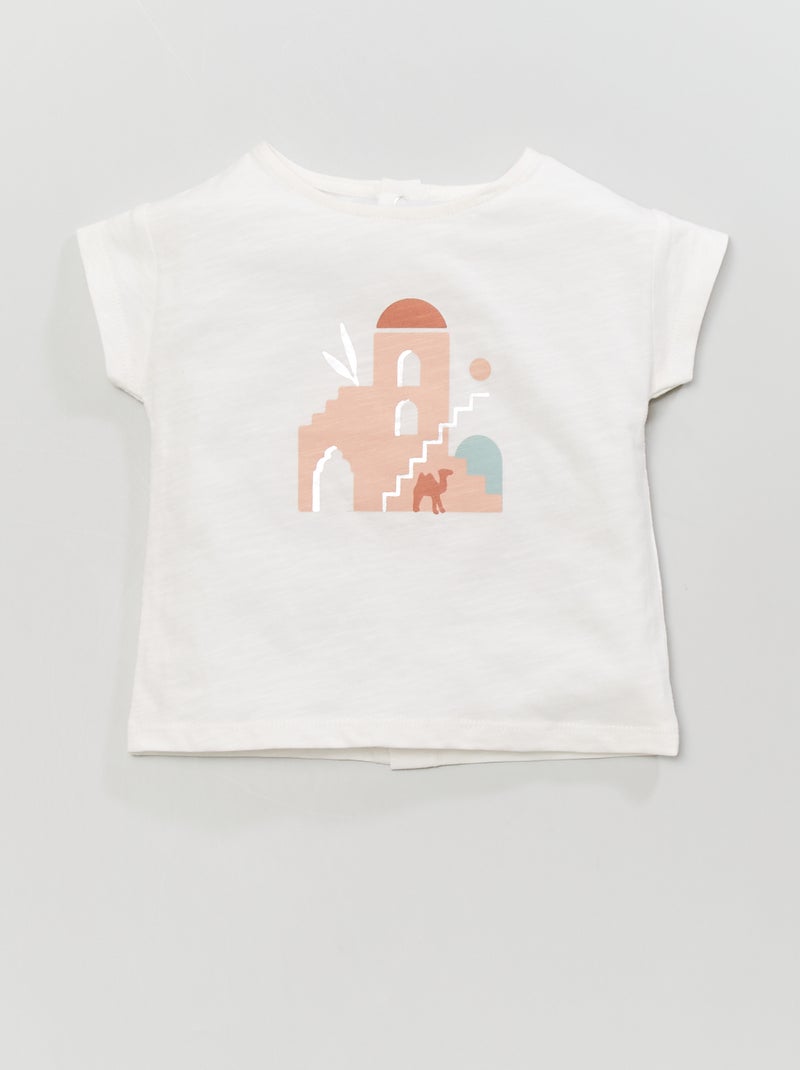 T-shirt estampada BRANCO - Kiabi