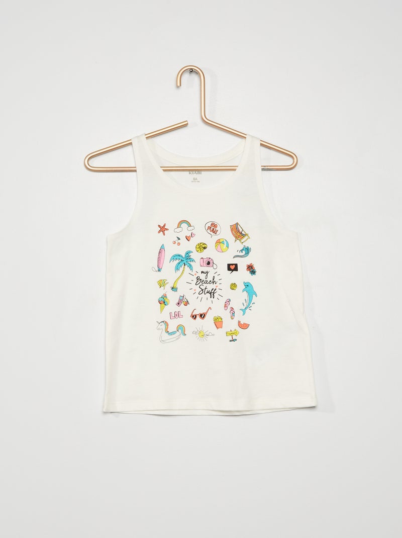 T-shirt estampada BRANCO - Kiabi