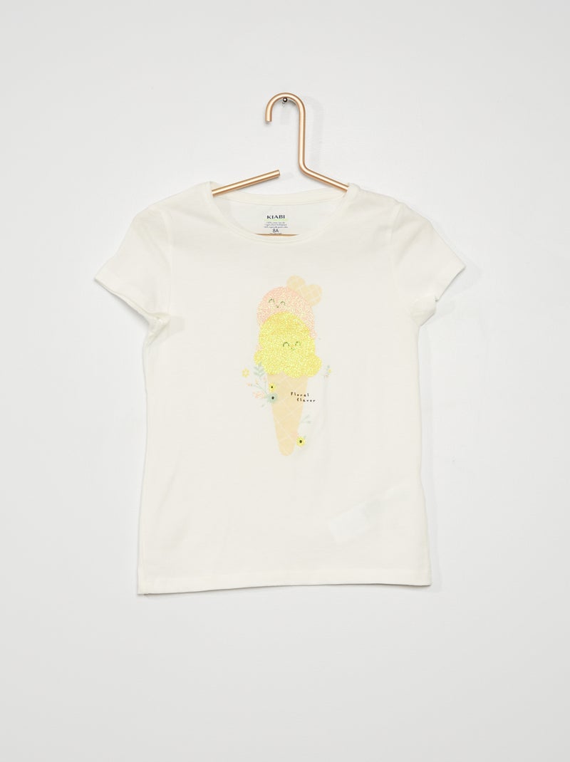 T-shirt estampada BRANCO - Kiabi