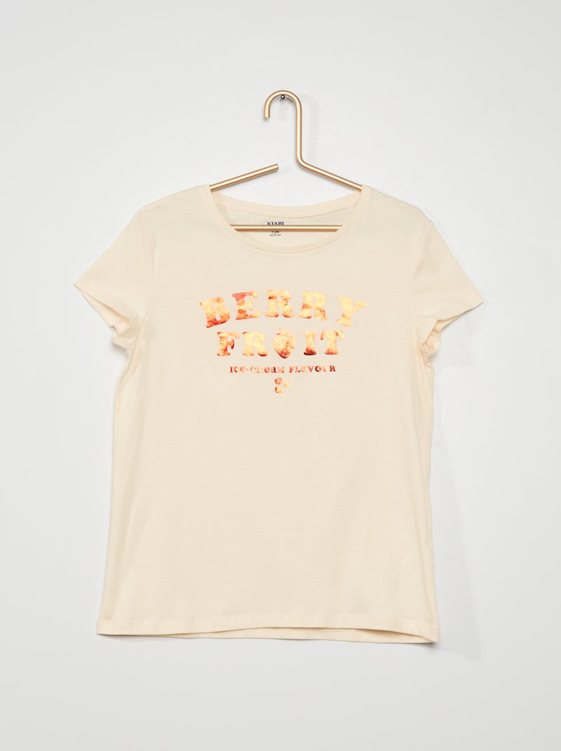 T-shirt estampada BRANCO - Kiabi
