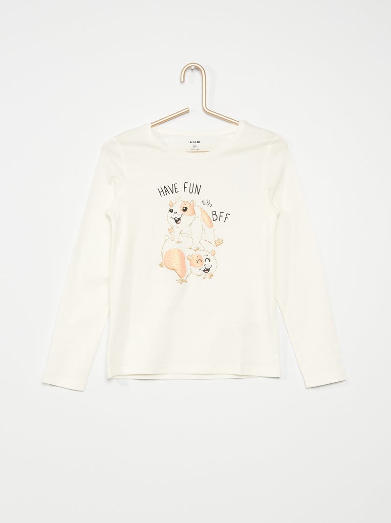 T-shirt estampada BRANCO - Kiabi