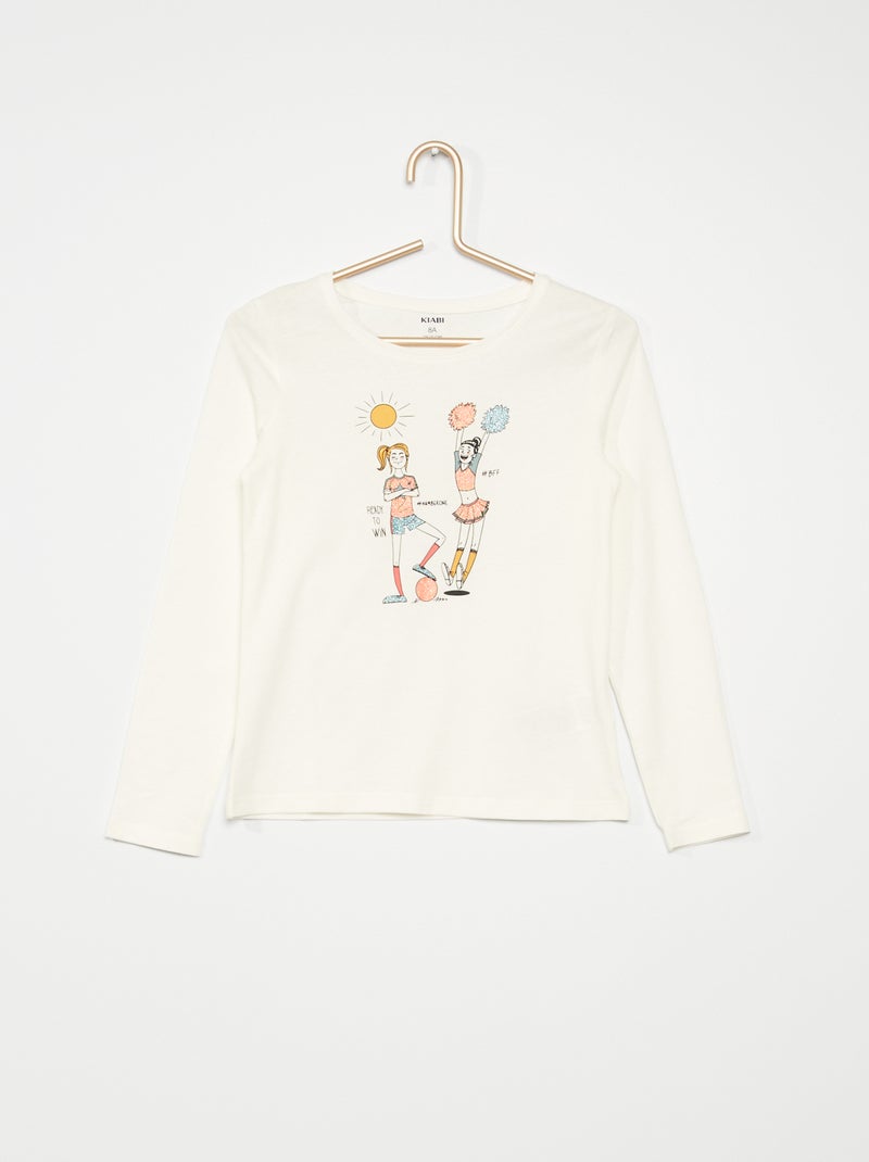 T-shirt estampada BRANCO - Kiabi