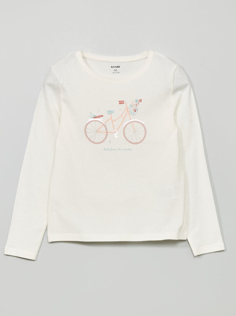 T-shirt estampada BRANCO - Kiabi