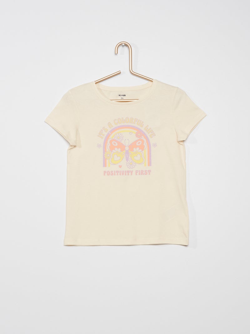 T-shirt estampada BRANCO - Kiabi