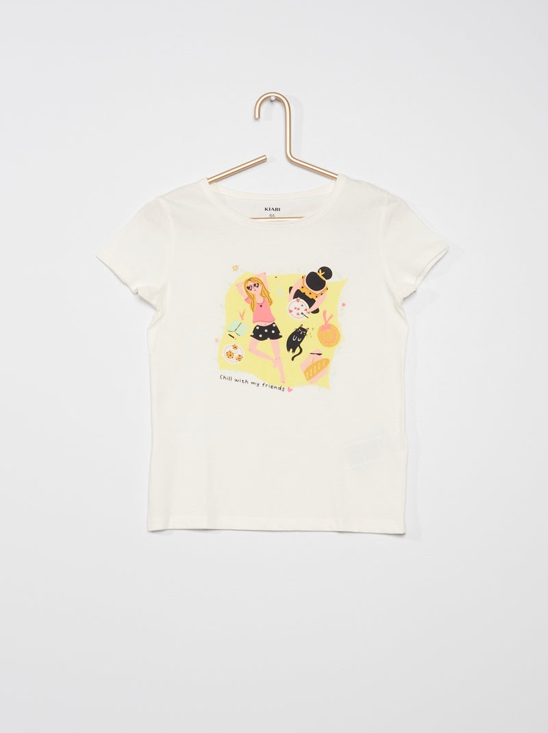 T-shirt estampada BRANCO - Kiabi