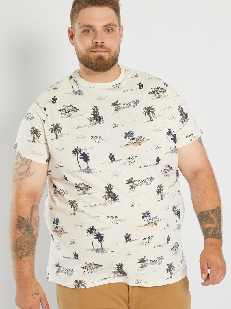 T-shirt estampada BRANCO - Kiabi