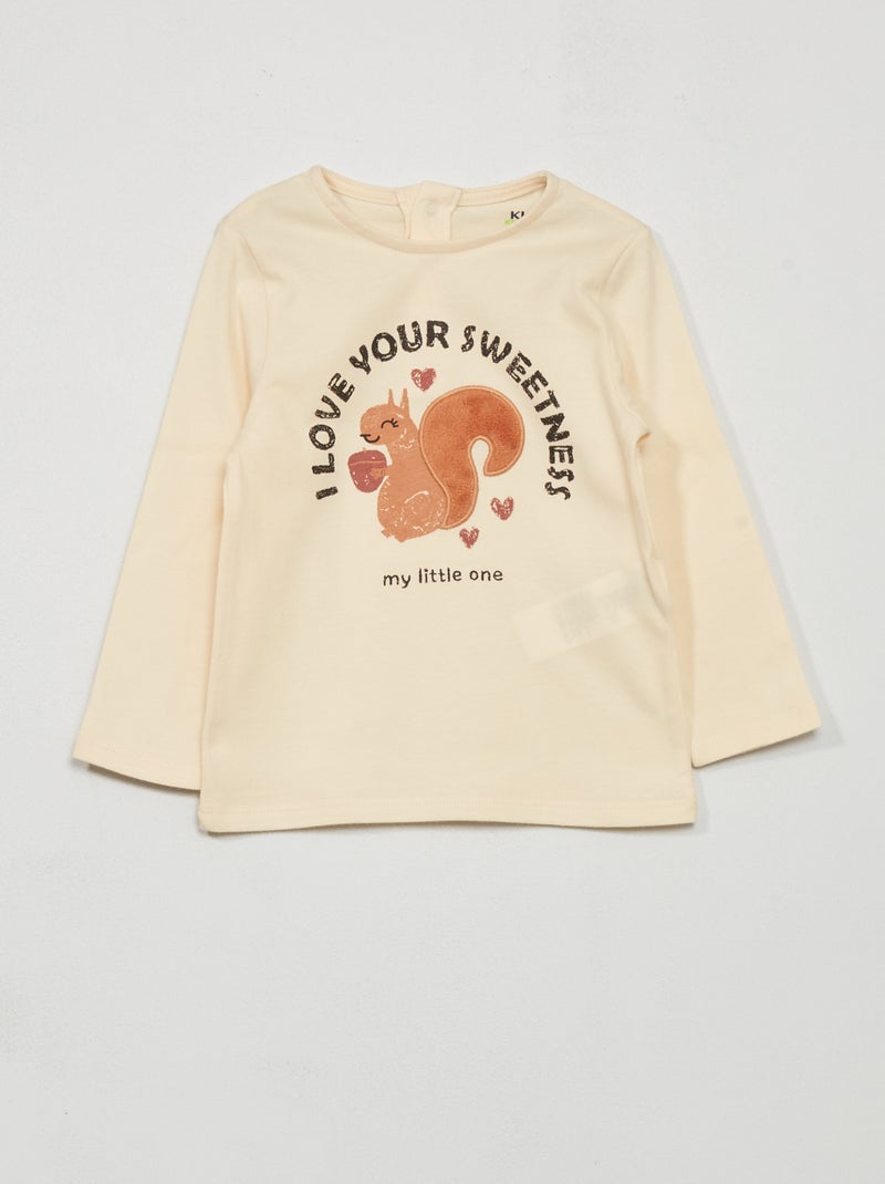 T-shirt estampada BRANCO - Kiabi