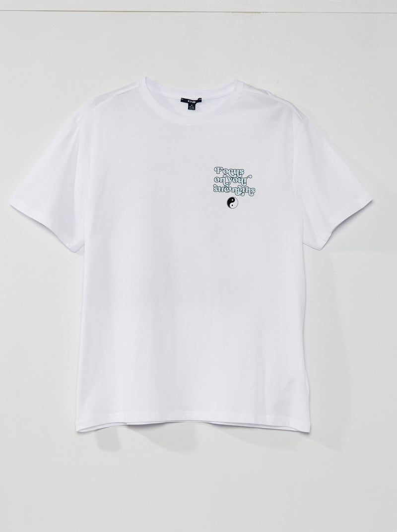 T-shirt estampada Branco - Kiabi