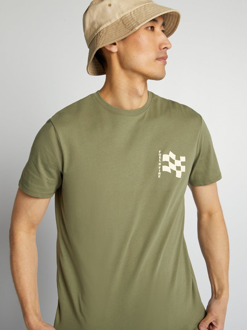 T-shirt estampada CAQUI - Kiabi