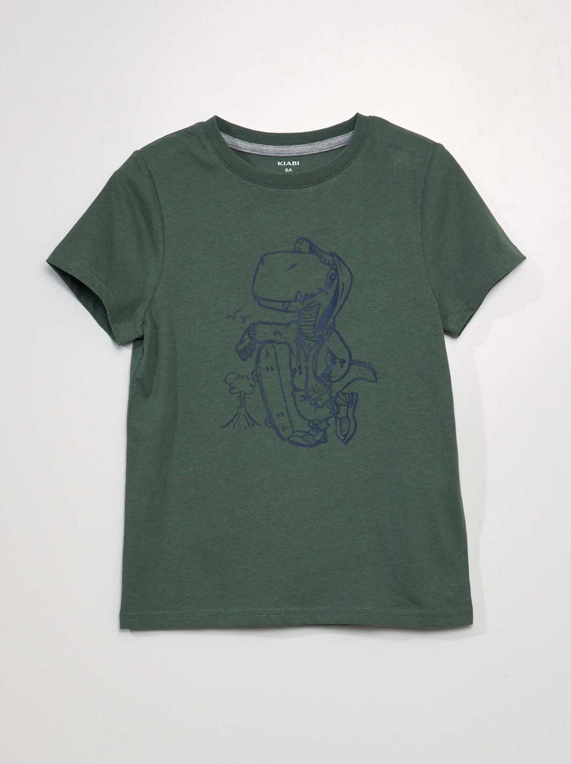 T-shirt estampada CAQUI - Kiabi