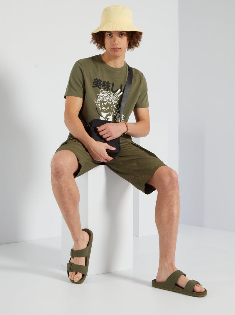 T-shirt estampada CAQUI - Kiabi