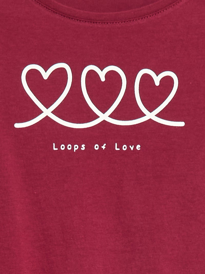 T-shirt estampada Castanho - Kiabi