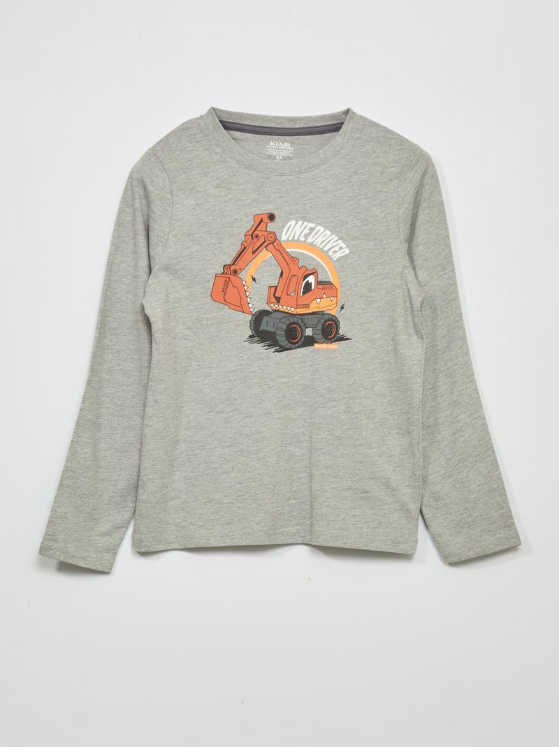 T-shirt estampada CINZA - Kiabi
