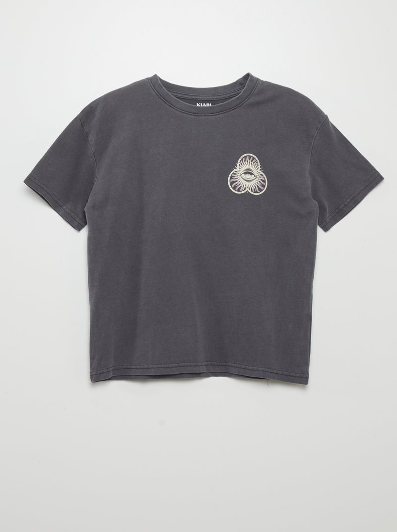 T-shirt estampada CINZA - Kiabi