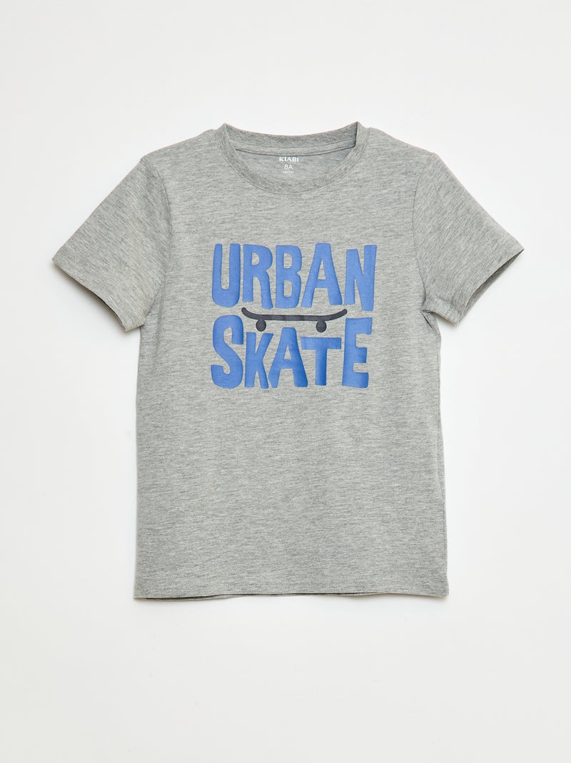 T-shirt estampada Cinza - Kiabi