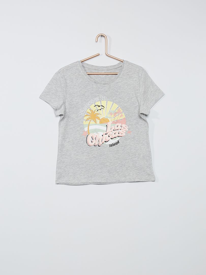 T-shirt estampada CINZA - Kiabi