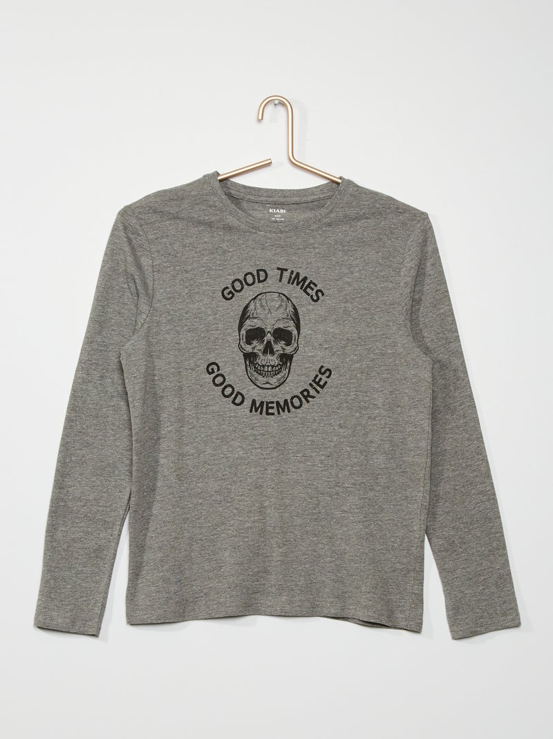 T-shirt estampada CINZA - Kiabi