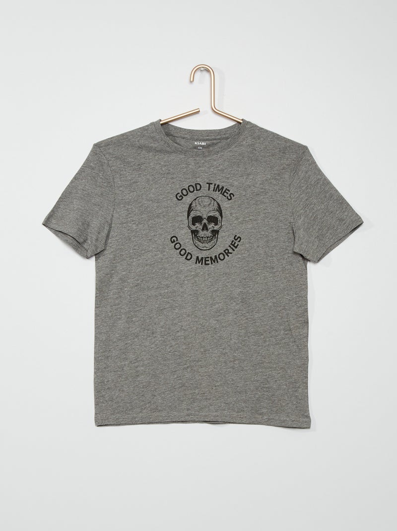 T-shirt estampada CINZA - Kiabi