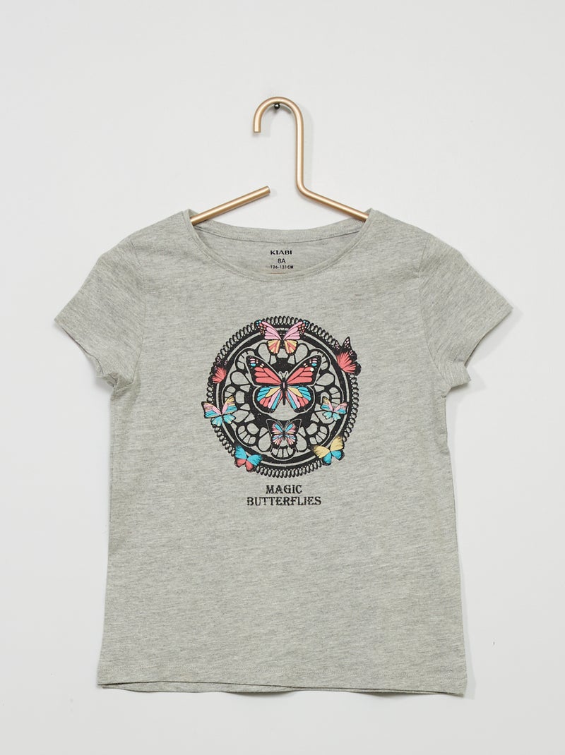 T-shirt estampada CINZA - Kiabi