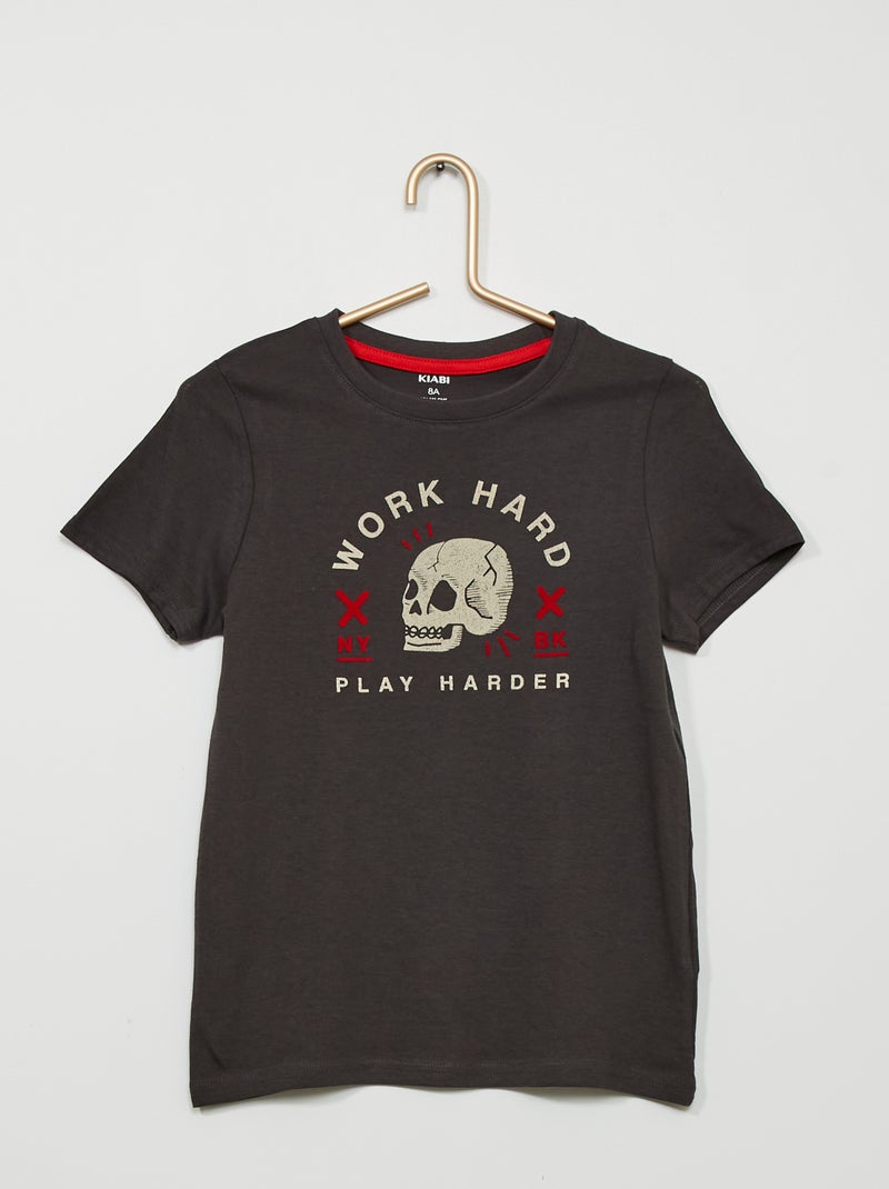 T-shirt estampada CINZA - Kiabi