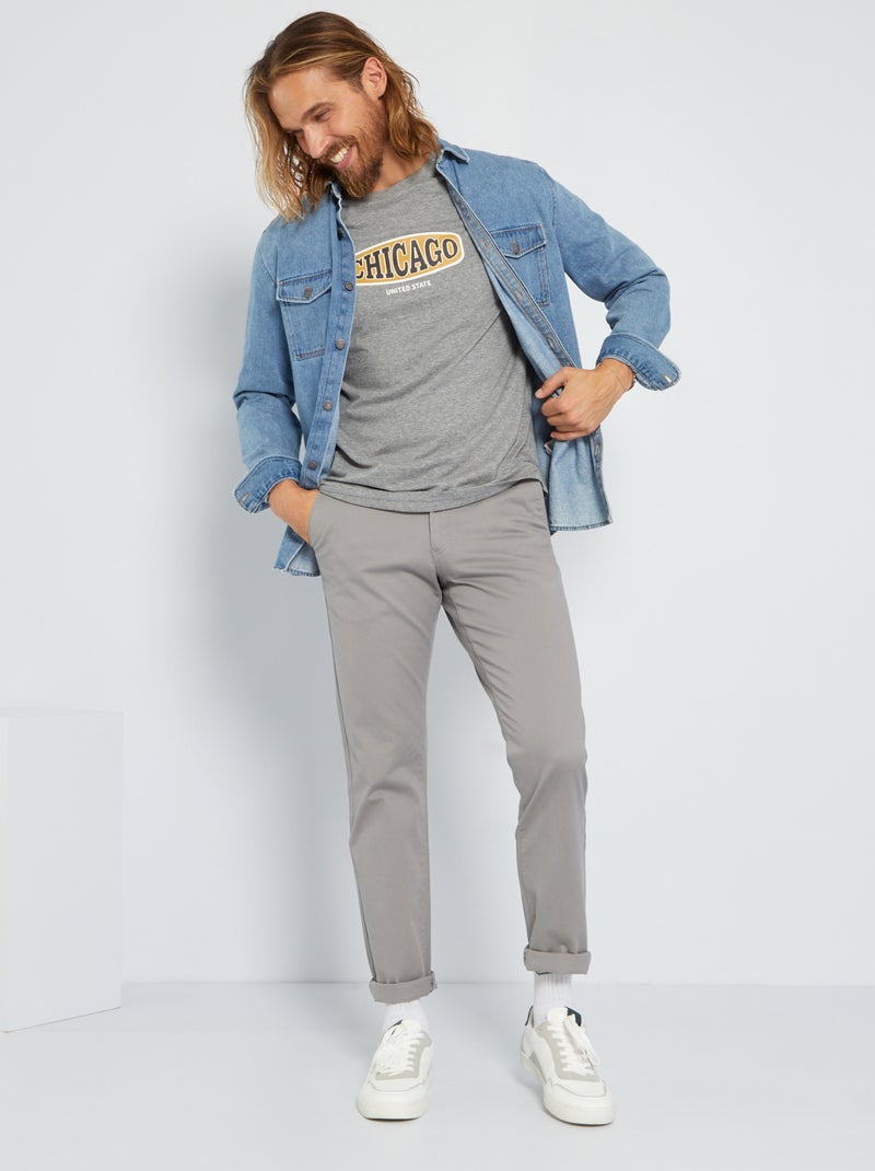 T-shirt estampada CINZA - Kiabi