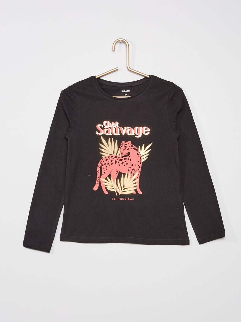 T-shirt estampada CINZA - Kiabi