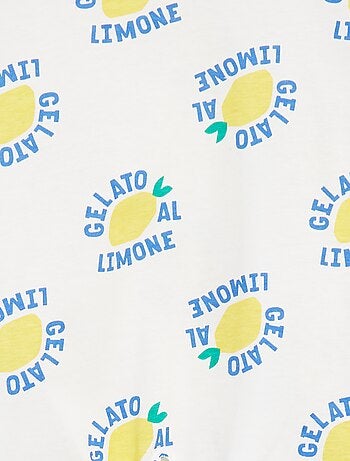 T-shirt estampada com atilho para atar na base