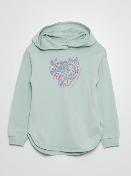 T-shirt estampada com capuz - Kiabi