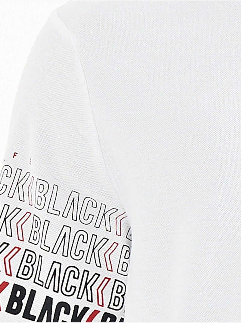 T-shirt estampada com gola polo tommy Branco - Kiabi